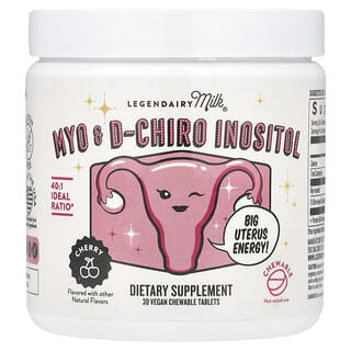 Legendairy Milk, Myo & D-Chiro Inositol, Cherry, 30 Vegan Chewable Tablets