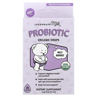 Legendairy Milk, Probiotic Organic Drop, 0+ Months, 0.34 fl oz (10 ml)