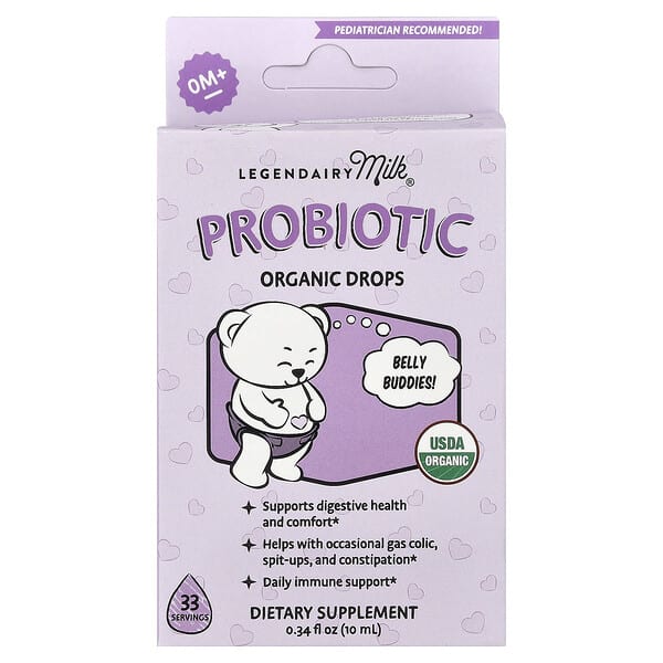 Probiotic Organic Drops, 0+ Months, 0.34 fl oz (10 ml)