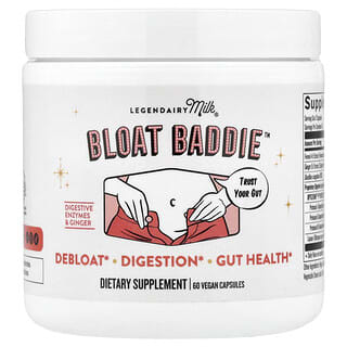 Legendairy Milk, Bloat Bad Die™（ブロートバディ）、ヴィーガンカプセル60粒