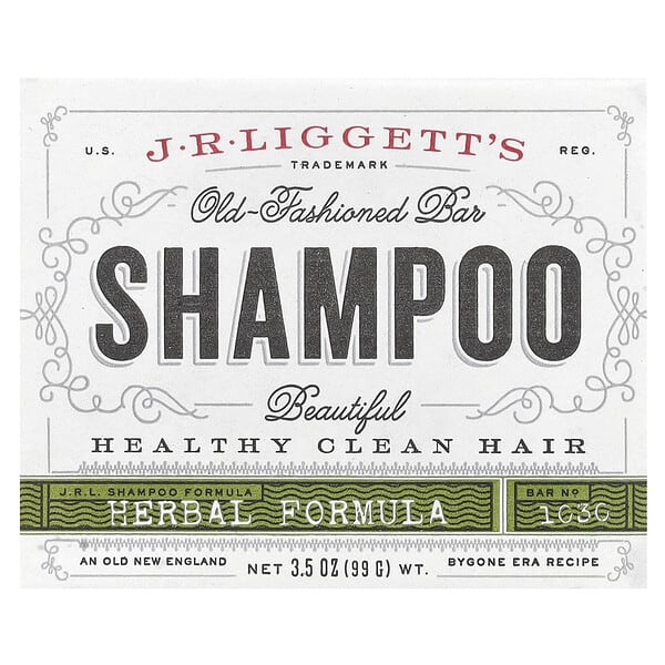 J.R. Liggett's, 올드 패션드 샴푸 바, 허브 포뮬라, 99g(3.5oz)