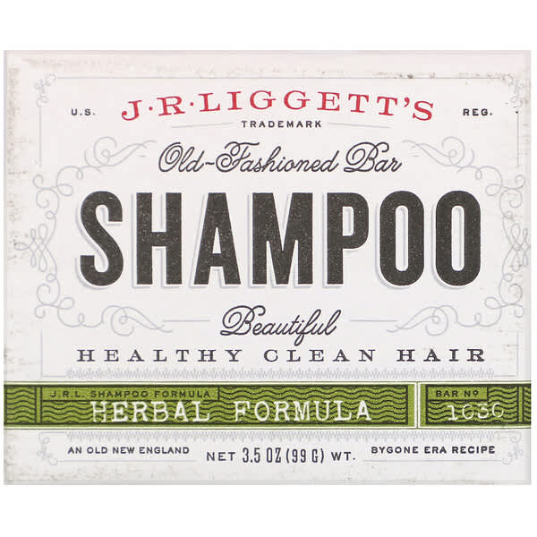J.R. Liggett's, 昔ながらの固形シャンプー（Shampoo Bar）, ハーブフォーミュラ, 3.5オンス（99 g）