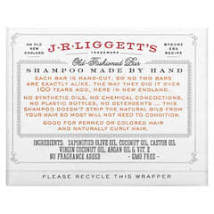 J.R. Liggetts, Old Fashioned Shampoo Bar, Coconut & Argan Oil, 3.5 oz (99 g)
