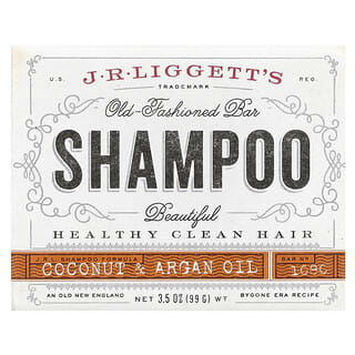 J.R. Liggett's, Old Fashioned Shampoo Bar, Coconut & Argan Oil, 3.5 oz (99 g)