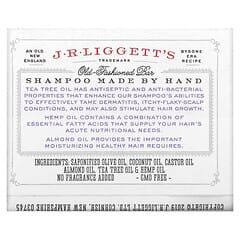 J.R. Liggetts, Shampooing à l'ancienne, huile essentielle de tea tree et de chanvre, 99 g