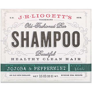 J.R. Liggett's, Shampooing à l'ancienne, Jojoba et menthe poivrée, 99 g