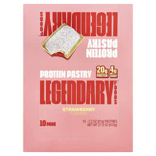 Legendary Foods, Pastri Protein, Strawberi, 10 Pek, 2.2 oz (61 g) Setiap satu
