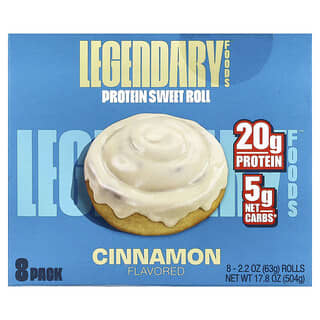 Legendary Foods, Protein Sweet Roll, Cinnamon, 8 Pack, 2.2 oz (63 g) Each