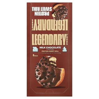 Legendary Foods, протеиновый сладкий рулет, молочный шоколад, 8 упаковок по 67 г (2,4 унции)