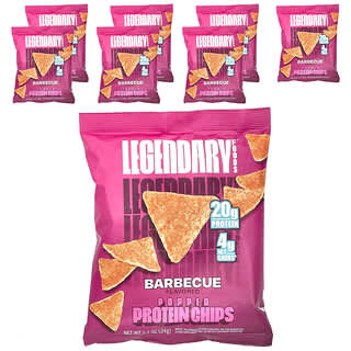Legendary Foods, Popped Protein Chips, Barbecue, 7 Bags, 1.2 oz (34 g) Each