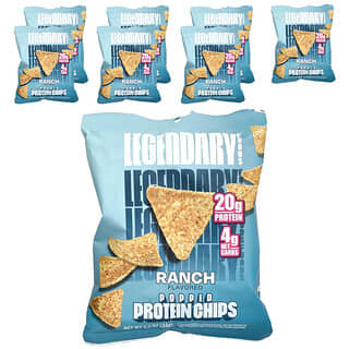 Legendary Foods, Chips de proteína inflados, Ranch, 7 bolsas, 34 g (1,2 oz) cada una