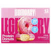 Legendary Foods, Protein Donuts, Pink Sprinkle, 12 Packs, 2.2 oz (62 g) Each
