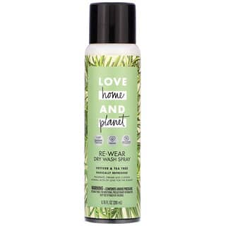 Love Home & Planet, Re-Wear Dry Wash Spray, Vetiver & Tea Tree, 6.76 fl oz (200 ml)