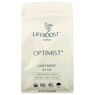 Lifeboost‏, قهوة ، Optimist ™ ، حبوب ، تحميص خفيف ، 12 أونصة (340 جم)