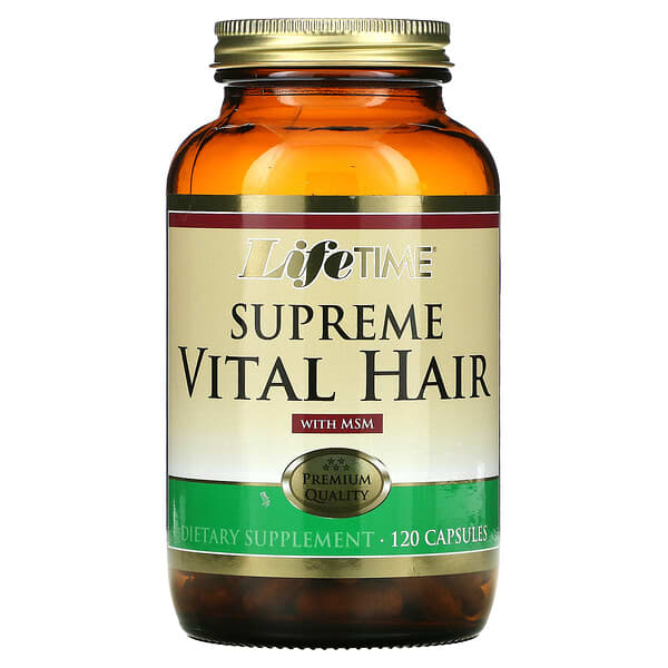 LifeTime Vitamins, Supreme Vital Hair mit MSM, 120 Kapseln