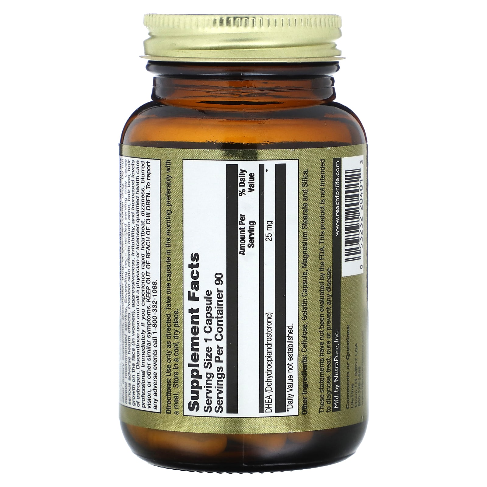 LifeTime Vitamins, DHEA, 25 mg, 90 Capsules