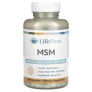 LifeTime Vitamins, MSM, 2000 mg, 180 capsules (1000 mg par capsule)