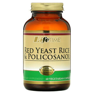 LifeTime Vitamins, красный ферментированный рис и поликозанол, 60 вегетарианских капсул
