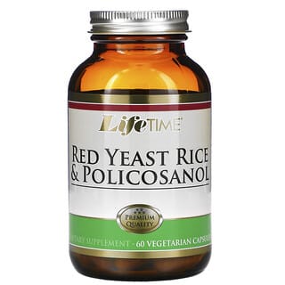 LifeTime Vitamins, Arroz de levadura roja y policosanol, 60 cápsulas vegetales