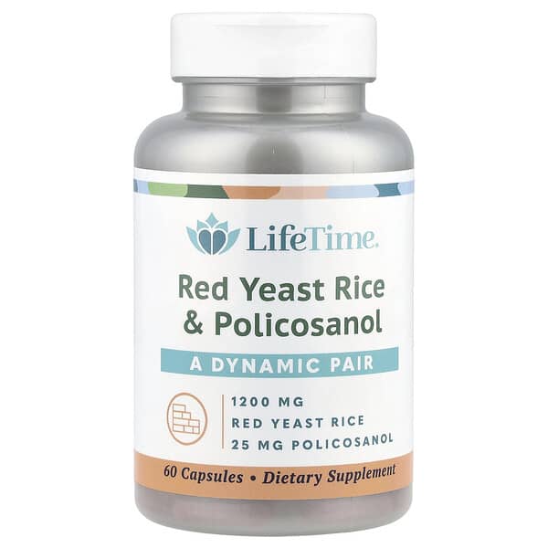LifeTime Vitamins Red Yeast Rice & Policosanol, 60 Capsules