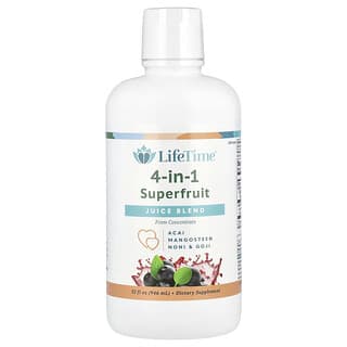 LifeTime Vitamins, Life's Basics, Mieszanka soku z superowoców 4 w 1, acai, mangostan, noni i goji, 946 ml