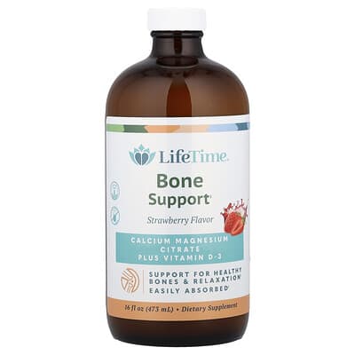 LifeTime Vitamins, Bone Support, Strawberry, 16 fl oz (473 ml)