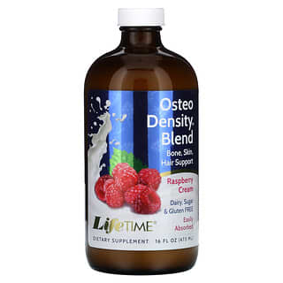 LifeTime Vitamins, Osteo Density ブレンド, ナチュラルラズベリークリーム味, 16 液量オンス(473 ml)