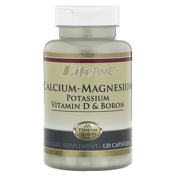 LifeTime Vitamins, Calcium-Magnesium, Potassium, Vitamin D &amp; Boron, 120 Capsules