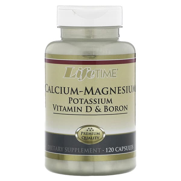 LifeTime Vitamins, 鈣 - 鎂、鉀、維生素 D 和硼，120 粒膠囊