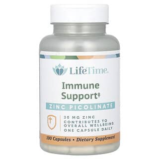 LifeTime Vitamins, Supporto immunitario, zinco picolinato, 30 mg, 100 capsule