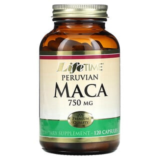 LifeTime Vitamins, Maca peruana, 750 mg, 120 cápsulas