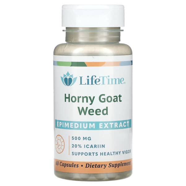 LifeTime Vitamins, Horny Goat Weed, 500 mg, 60 Capsules — product photo 1