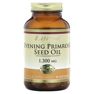 LifeTime Vitamins, Olej z nasion wiesiołka, 1300 mg, 50 kapsułek miękkich