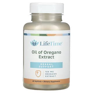 LifeTime Vitamins, Масло из экстракта орегано, 150 мг, 60 мягких таблеток