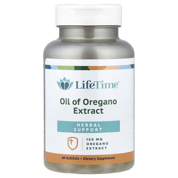 LifeTime Vitamins, 오레가노 오일 추출물, 150mg, 소프트젤 60정