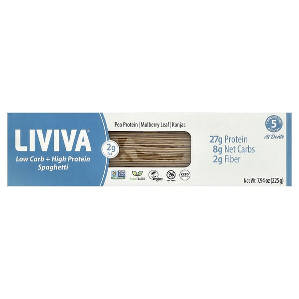 LIVIVA, Low Carb + High Protein Spaghetti, 7.94 oz (225 g)