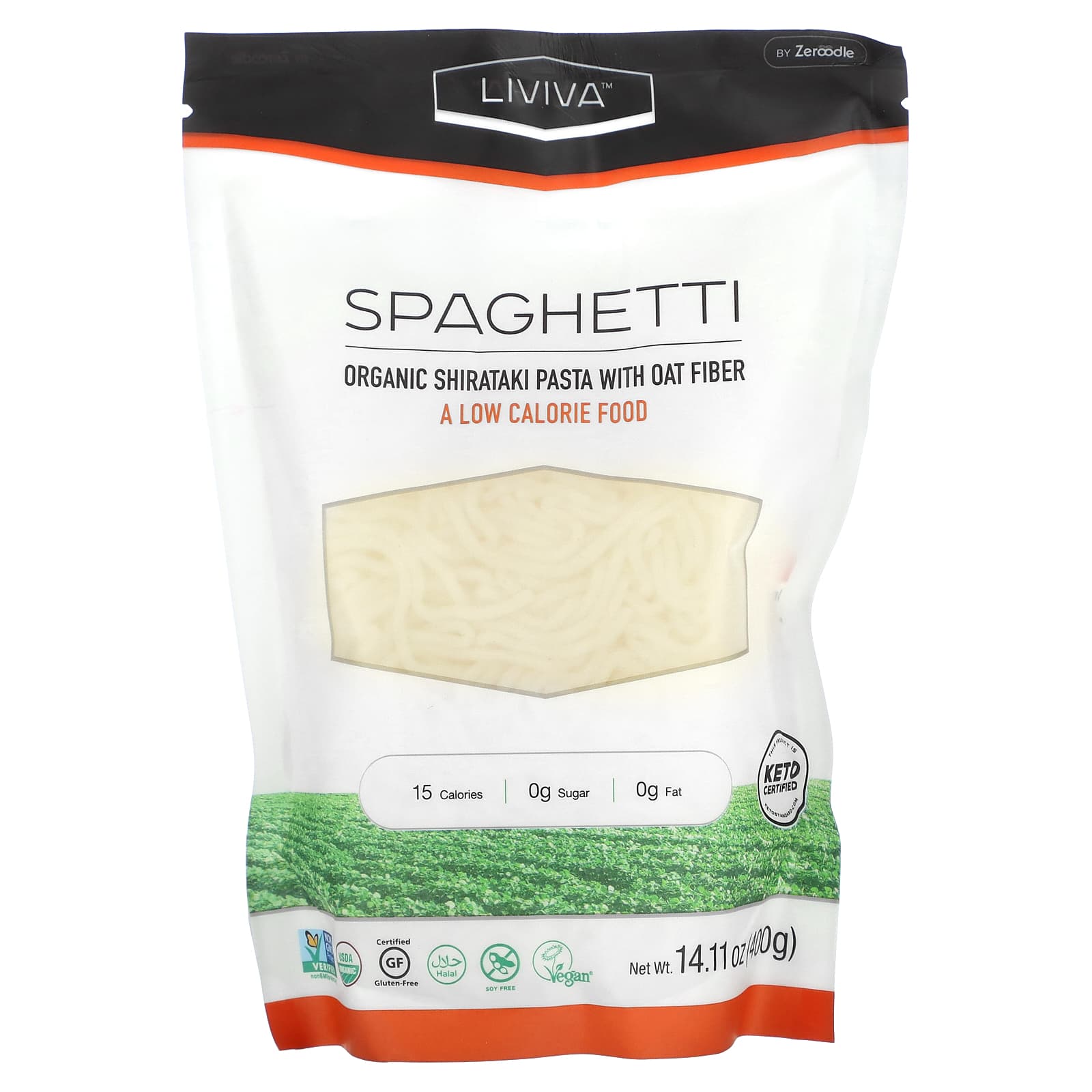 LIVIVA, Spaghetti, Organic Shirataki Pasta With Oat Fiber,  oz (400 g)