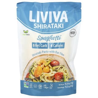 LIVIVA, Spaghetti, Shirataki Pasta With Oat Fiber, 14.11 oz (400 g)