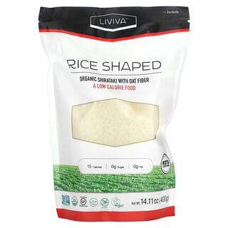 LIVIVA, 稻米状，有机白泷燕麦纤维，14.11 盎司（400 克）