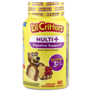 L'il Critters, Multivitamínico y refuerzo digestivo, Gomitas multivitamínicas diarias, Cereza masticable, Zumo de naranja, 90 gomitas