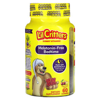 L'il Critters, Жувальні таблетки без мелатоніну перед сном, вишня й персик, 60 жувальних таблеток