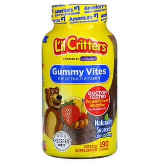 L'il Critters, Gummy Vites, мультивітаміни для щоденного приймання, 190 мармеладок