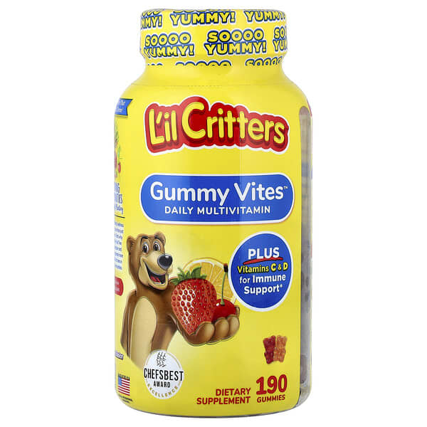L'il Critters, Gummy Vites™ 日常多維生素，190 粒軟糖