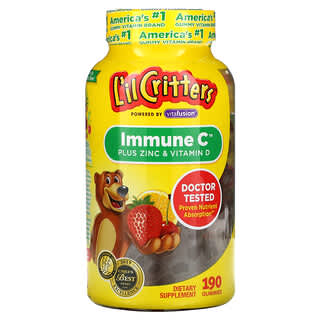 L'il Critters, Imunidade C com Zinco e Vitamina D, 190 Gomas