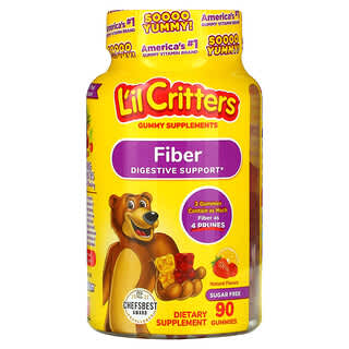 L'il Critters, клетчатка для поддержки пищеварения, со вкусом натуральных фруктов, 90 жевательных мармеладок