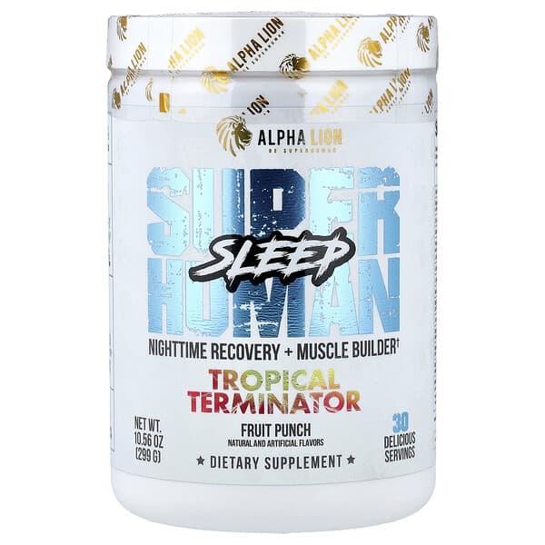 SuperHuman Sleep, Tropical Terminator, Fruit Punch, 10.56 oz (299 g)
