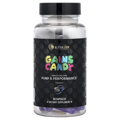 ALPHA LION, Gains Candy, 60 Capsules