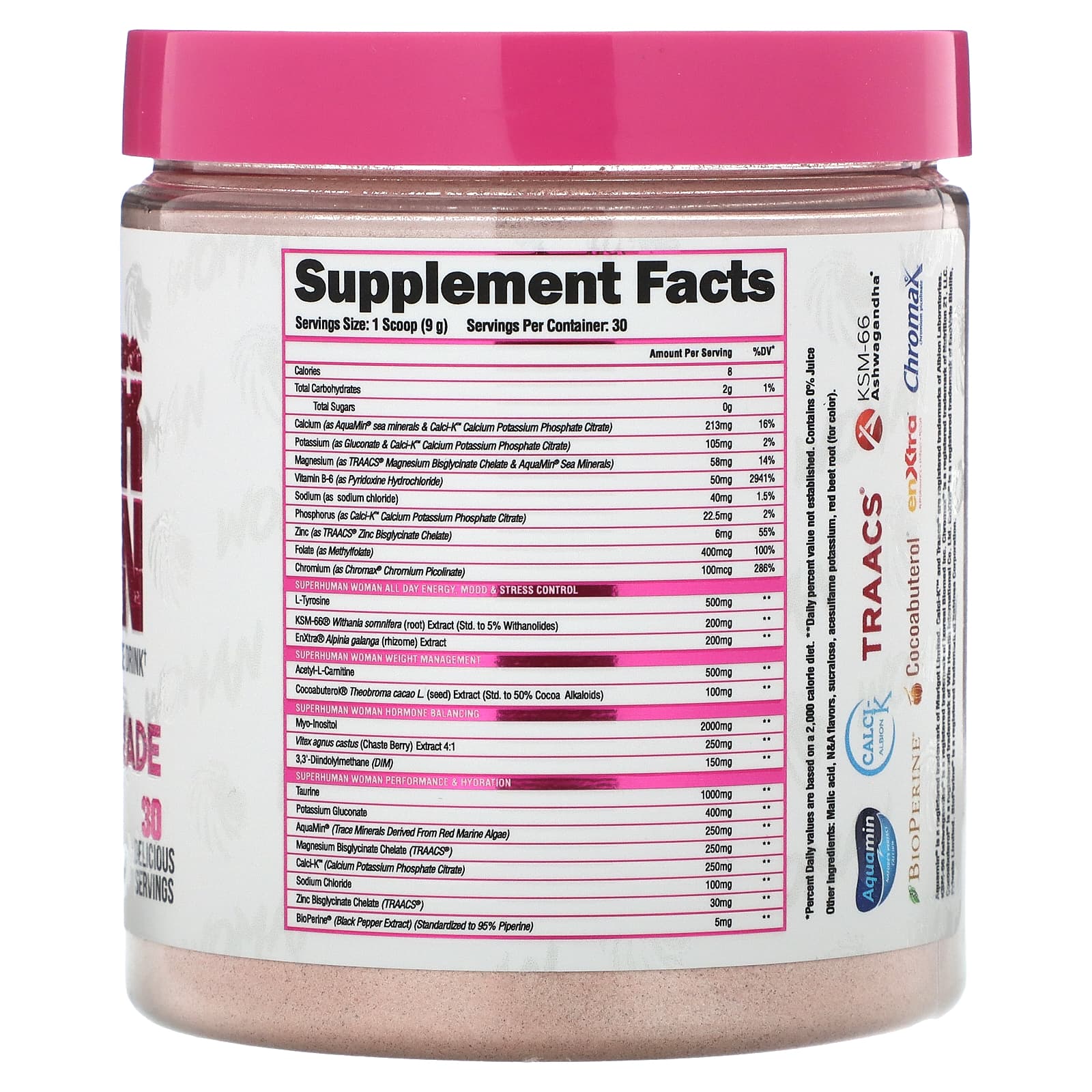 ALPHA LION, SuperHuman Woman, Lioness Lemonade, Pink Lemonade, 9.52 oz