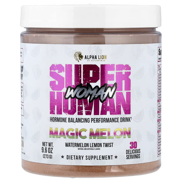 SuperHuman Woman, Hormone Balancing Performance Drink, Magic Melon, Watermelon Lemon Twist, 9.6 oz (273 g)