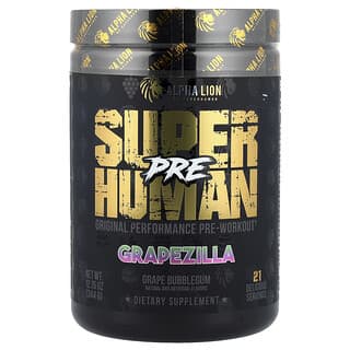 ALPHA LION, SuperHuman Pre, Grapezilla, Grape Bubblegum, 342,3 g